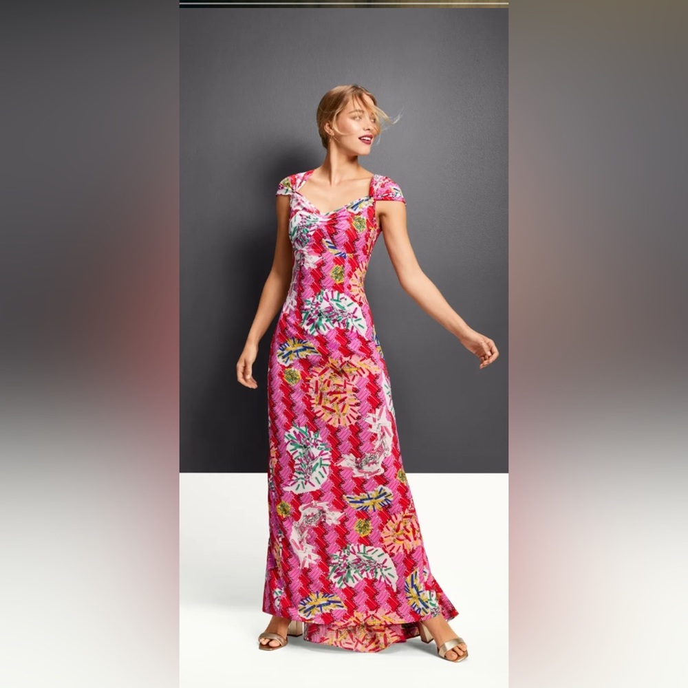 Zac Posen Target 20th Anniversary Collection Maxi Safety Pin Print Dress